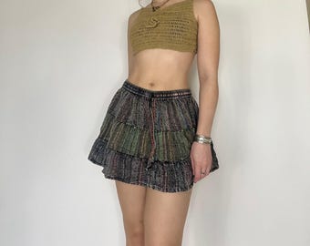 Jupe Patchwork Colorée Fait Main – Style Carnaval, Taille 152, Occasion Très Bon état