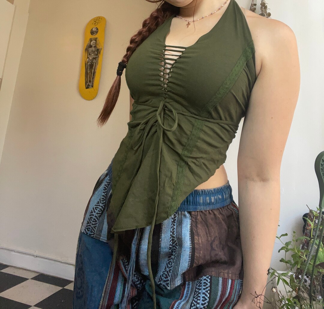 Faye Leaf Top, Elf Top, Rave Crop Top - Etsy