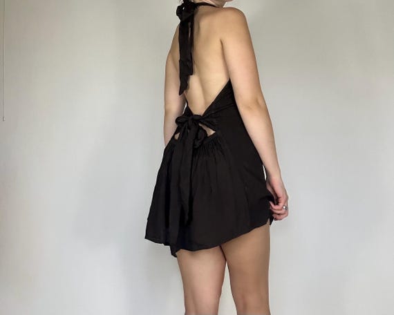 Briar Dress, Button Down Dress, Halter Dress Tie Back Dress Boho Dress