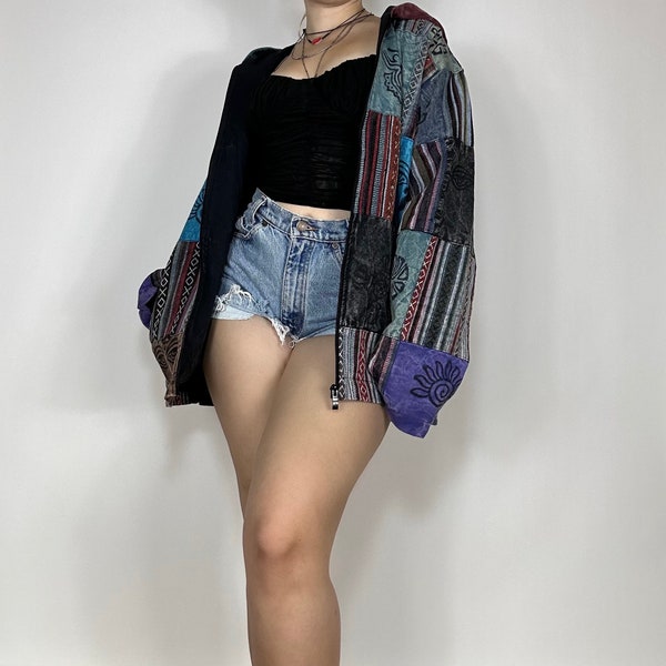 ブレアジャケット、パッチワークジャケット、ヒッピージャケット、ボヘミアンジャケット