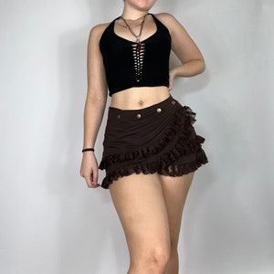 Robin-rok, gegolfde grunge-minirok, feeënrok