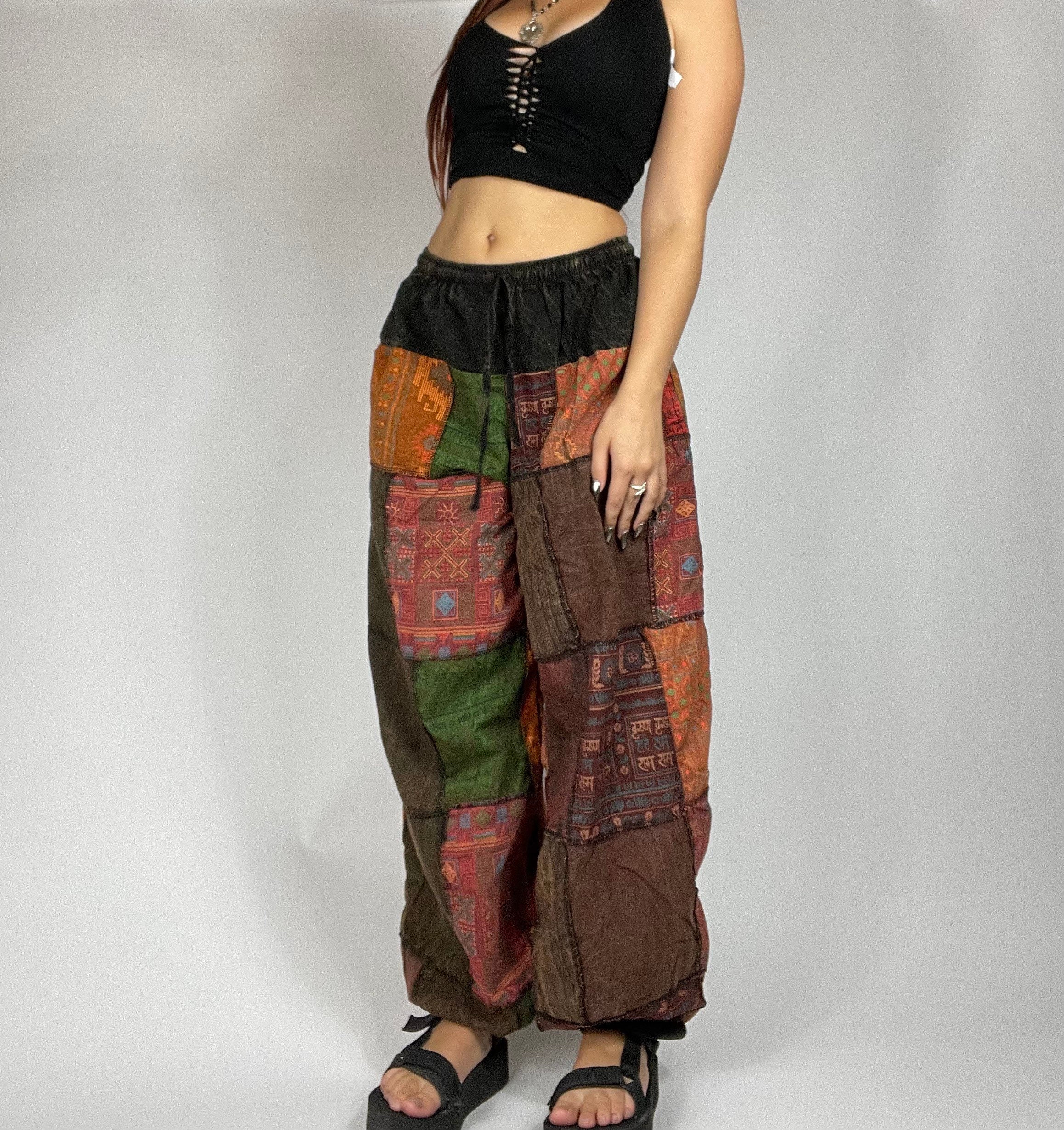 Pandora Patchwork Harem Pants: Bohemian Hippie Yoga Clothing - Etsy