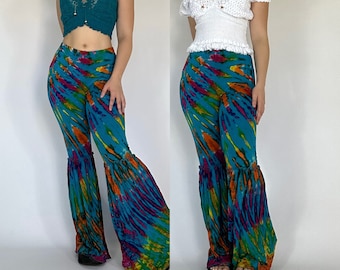 Scintilla Flares, Tie Dye Pants, Festival Pants, Yoga Pants