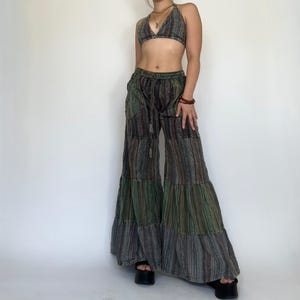 Aria Set, Parchwork Flares Set, Hippie Bikini