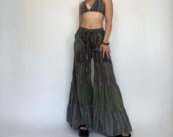 Aria Set, Parchwork Flares Set, Hippie Bikini