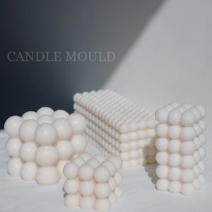 Grote maten Giant Bubble Cube Candle siliconen mal handgemaakte dubbele Bubbles kaars kunstvorm voor het maken van huisdecoratie