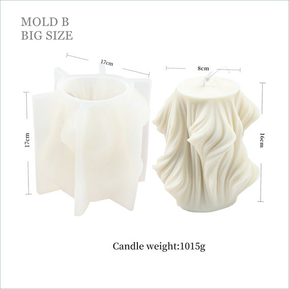 Unique Swirl Candle Mould Silicone,wavy Spiral Twisted Striped Soy