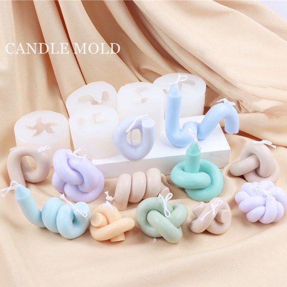 Handmade Taper Candle Mold for DIY Twist Candles Unique Double Twisted  Candle Acrylic Mould DIY Bendy Candles Making for Modern Home Decor 
