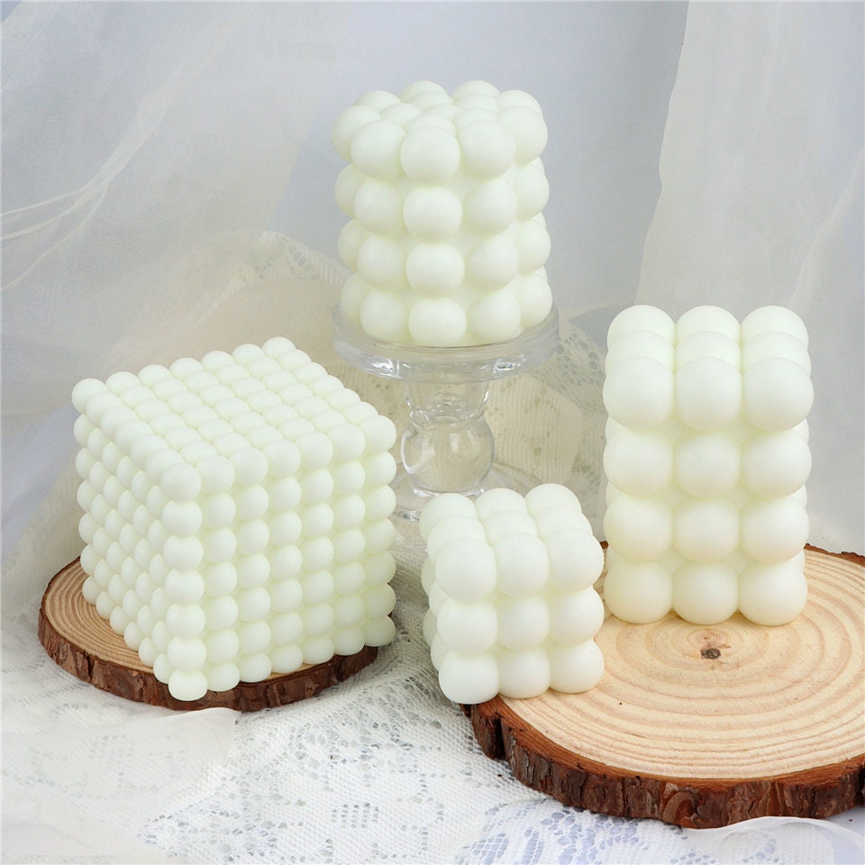 BUBBLE CUBE CANDLE NATURAL