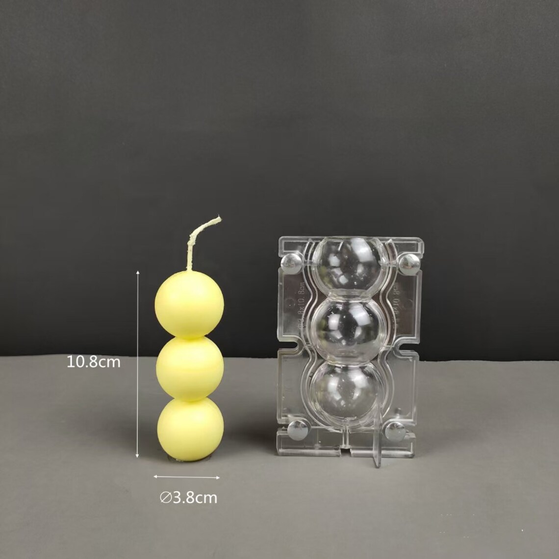 Three Bubble Candle Silicone Mold Handmade Large Double Etsy