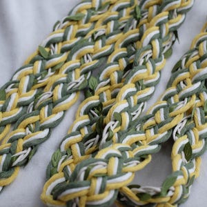Personalized 4 Color Handfasting Cord with leaves,Custom Hand fasting Rope,Trinity Braid Handfast,Irish,Viking Wedding,Celtic Knot Ceremony