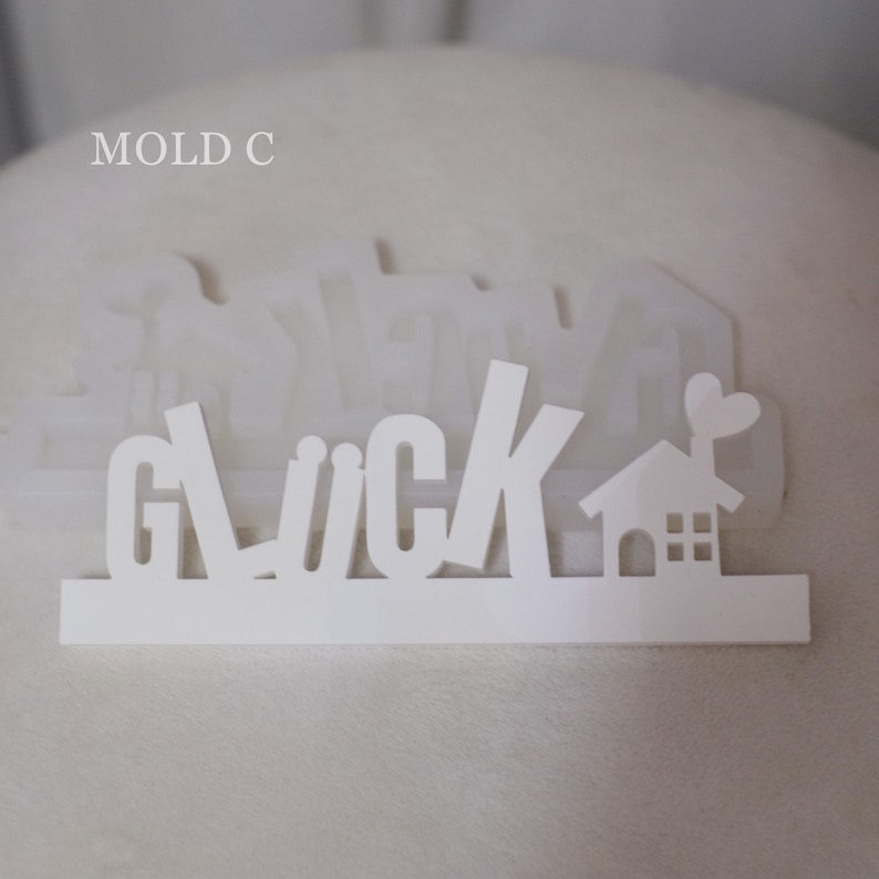 Silicone mold houses for plug-in Wreath loop strips, House slide-in Mold,Raysin casting mould Mold C