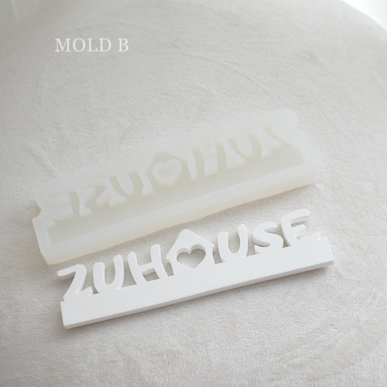 Silicone mold houses for plug-in Wreath loop strips, House slide-in Mold,Raysin casting mould Mold B