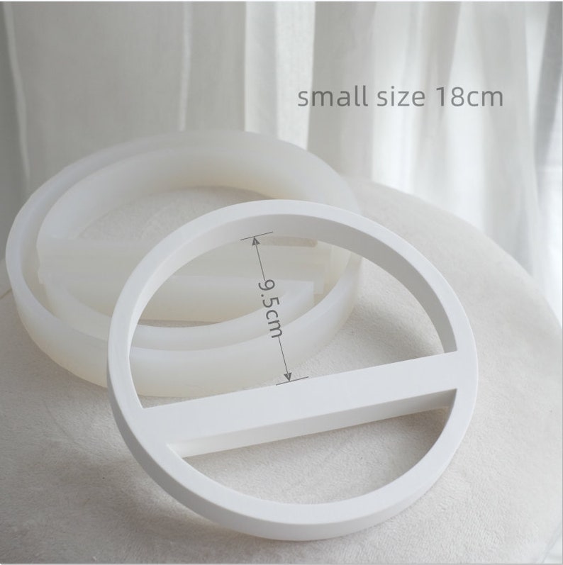 Anello vuoto per stampo in silicone con apertura, stampo per ghirlanda di casa per realizzare oggetti artigianali appesi, forma per stampo per colata di cemento, gancio per anello per porta fai da te small loop mold