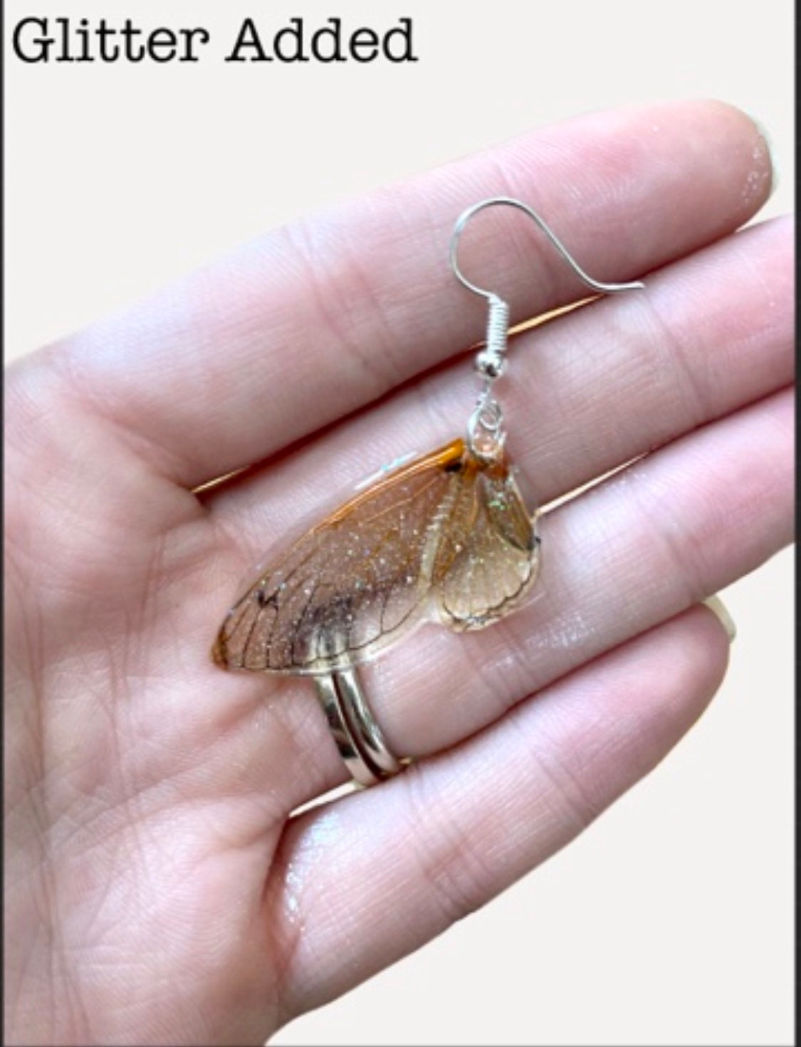 Cicada Wing Earrings Shrink Plastic Earrings Hypoallergenic 