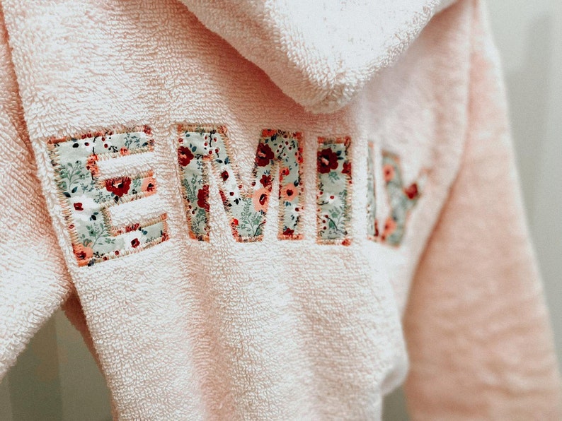 Personalised Children's Bathrobe Dusky Pink. Luxury Etsy UK