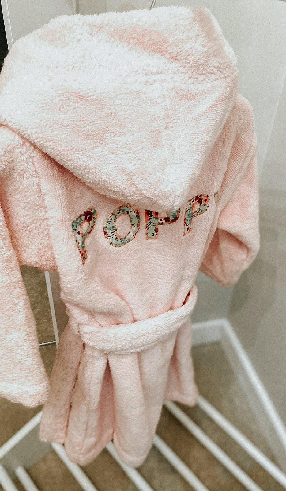 Personalised Children's Bathrobe Dusky Pink. Luxury Etsy UK