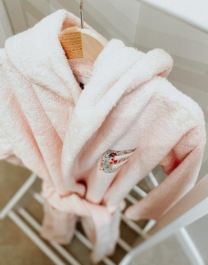 Personalised Children's Bathrobe Dusky Pink. Luxury Etsy UK