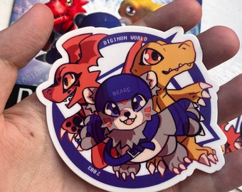 Digimon World 2003 / 3 PlayStation game vinyl sticker