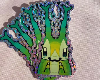 Japanese Emperor Caterpillar Holographic Sticker