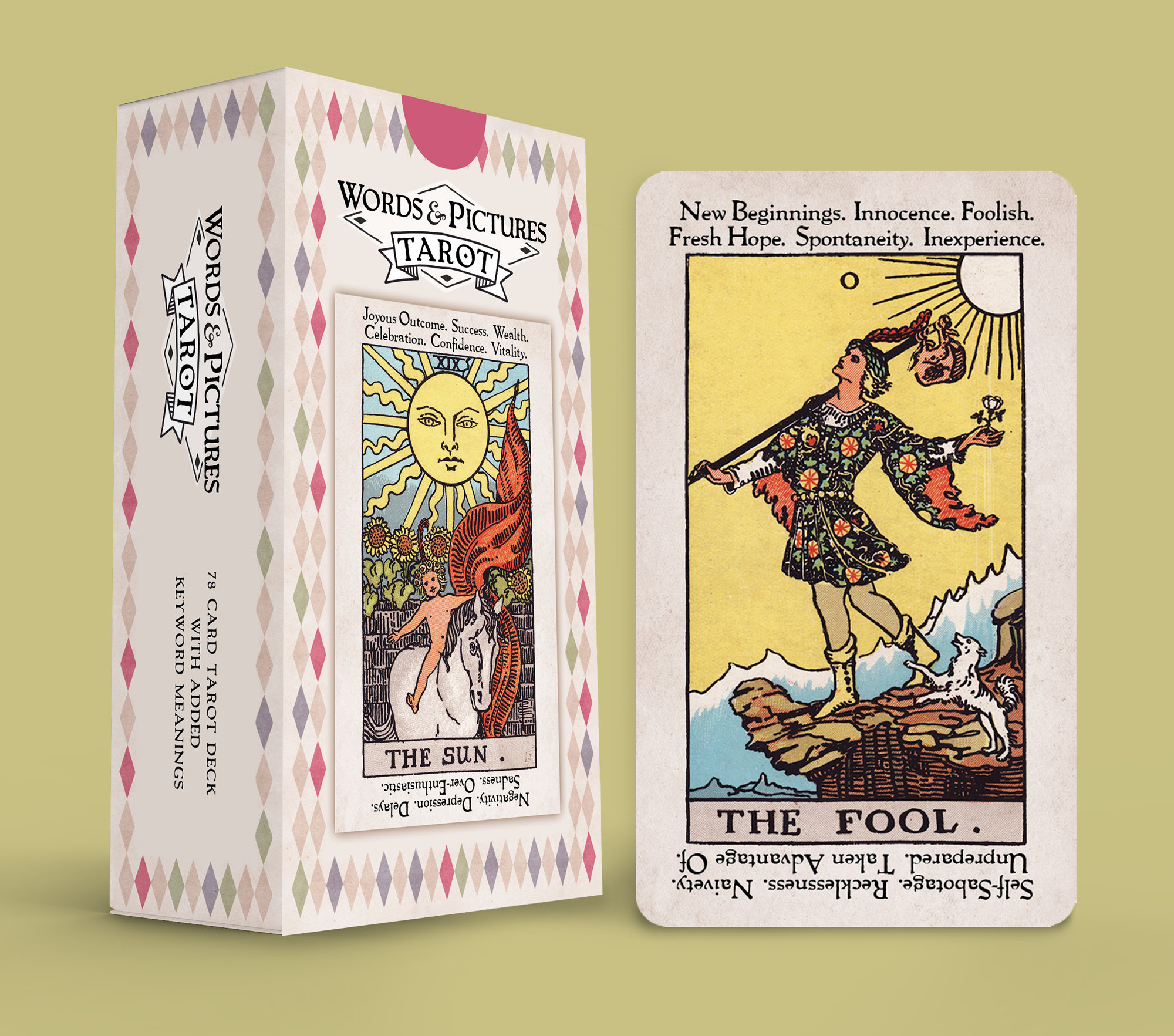 Tarot Deck With Added Key Word Meanings. Easy Learn Tarot Etsy