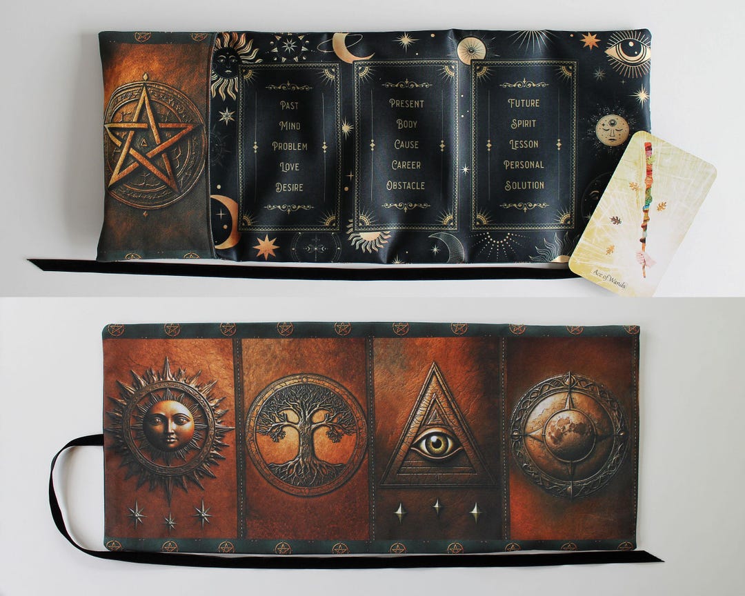 Tarot Card Wrap, Tarot Storage Pouch Holder Case, Witch Wiccan Supplies ...