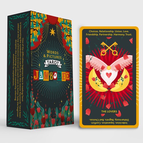 Printable Tarot Cards With Key Words Tarot Deck Learn Etsy