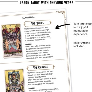 Learn Tarot with rhyming verse. Make learning tarot fun and easy with these engaging & catchy rhyming poems. Digital download PDF