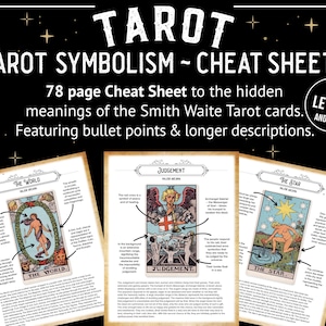 Simbolismo delle carte dei tarocchi: guida rapida di 78 pagine. Scopri i significati nascosti dietro ogni illustrazione di Smith Waite. Guida di 78 pagine con punti elenco.
