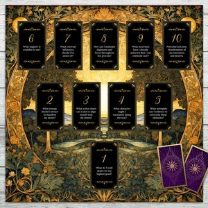 Nappe d'autel des tarots, 10 cartes à feuilleter, lecture de cartes Oracle des tarots, cadeau païen wicca, tissu velouté doux, tapis de tarot