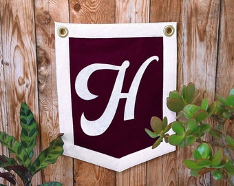 CUSTOM LETTER BANNER | 11x14 inch Personalized Wall Hanging with Grommets