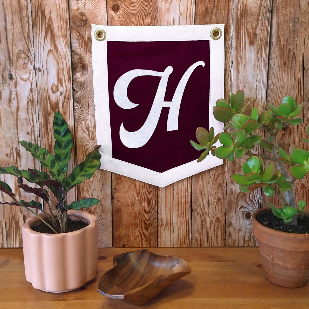 CUSTOM LETTER BANNER 11x14 Inch Personalized Wall Hanging With Grommets