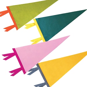 Blank Felt Pennant for Crafts – 12x24 inch Wool Banner for DIY Projects, Cricut, Embroidery, Painting, Custom Decor, Team Flags, Party Signs