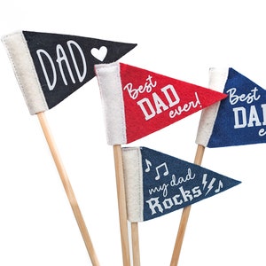 Banderín pequeño para el Día del Padre, miniregalo para papá, hecho en EE. UU., bandera deportiva