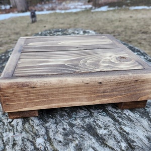Wood Display Table Riser Tabletop Decor Rustic Wooden Decorative ...