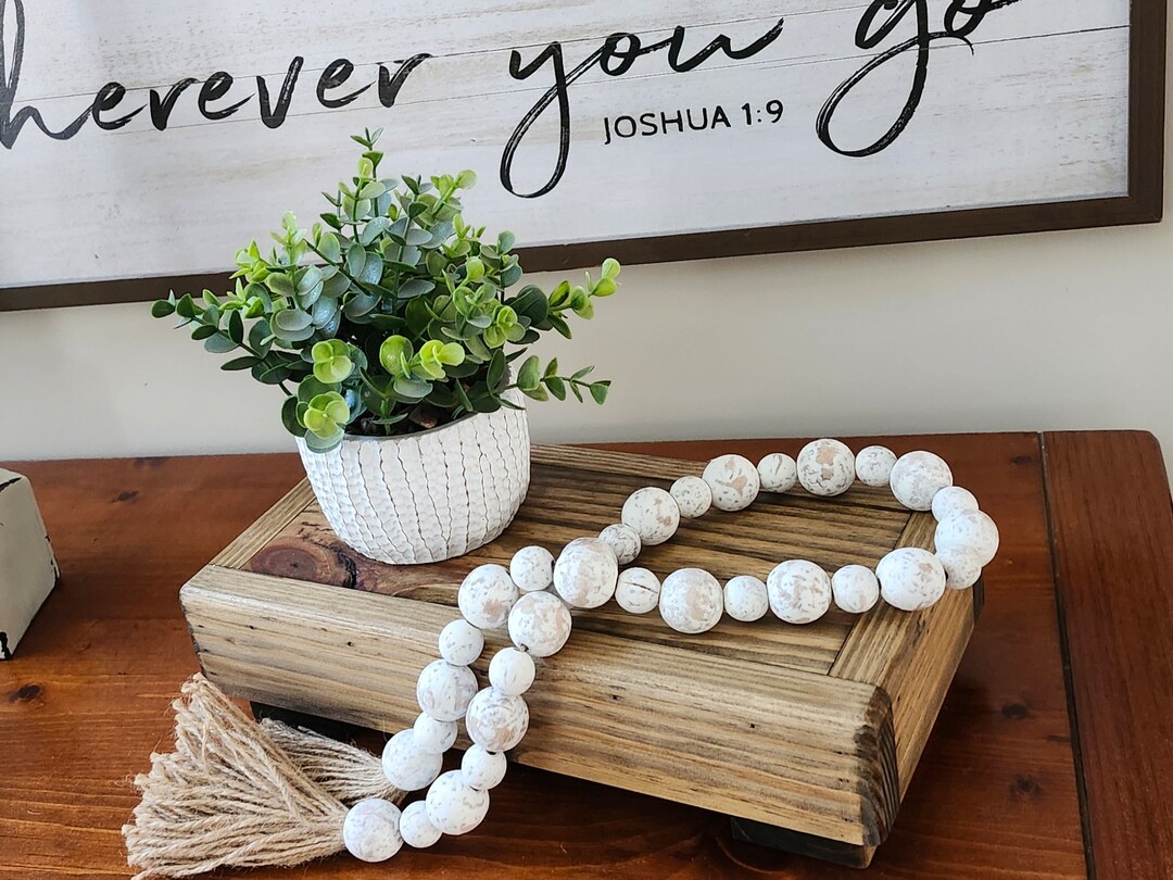 Small Wood Riser Chunky Wood Coffee Table Home Coffee Bar Accessories ...