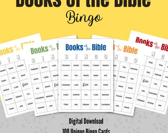 Books of the Bible Bingo | Books of the Bible Game | Sunday School Bingo | Bible Bingo
