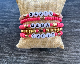 Mother's Day bracelets | Baby Shower Gift | Gift for Mom | Personalized Bracelets