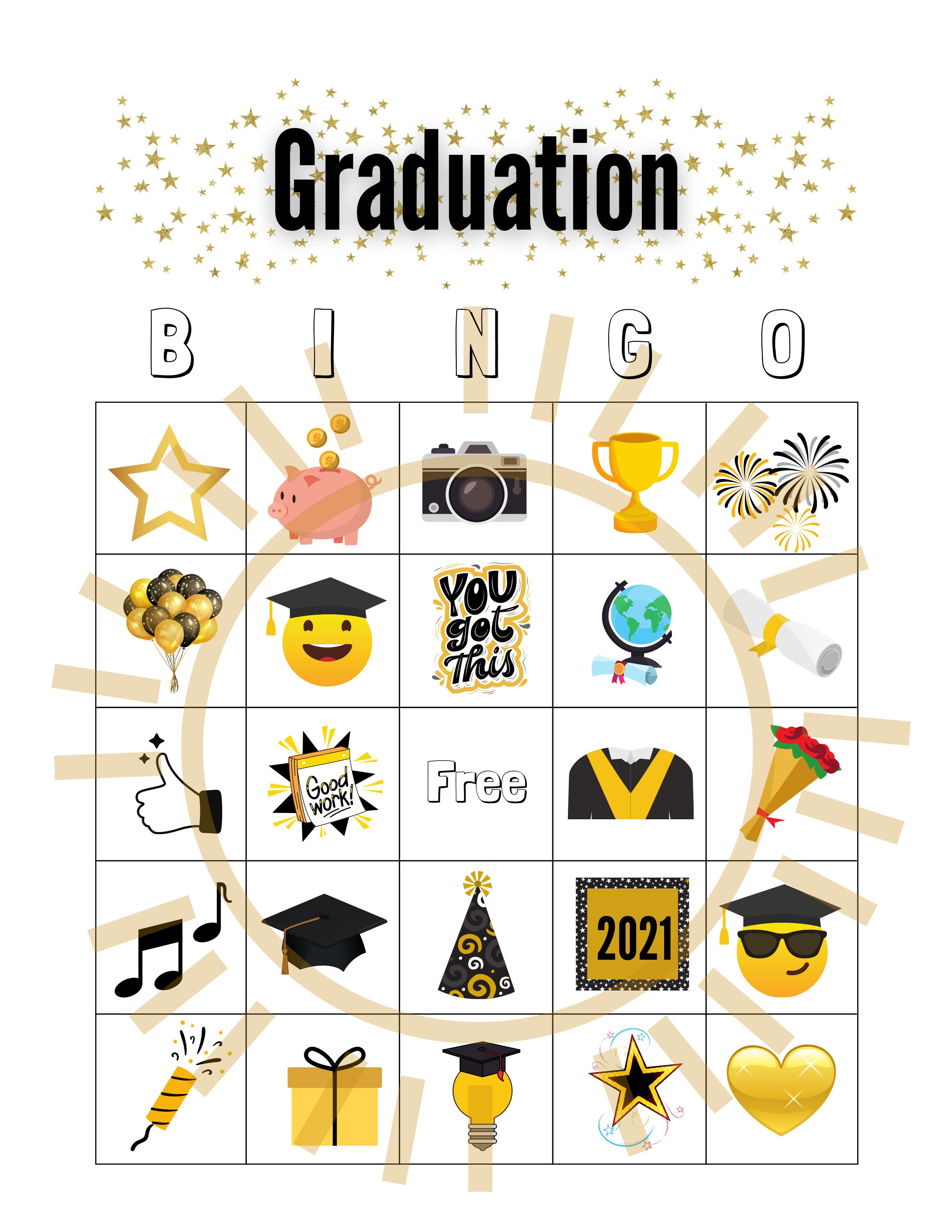Graduation Bingo Cards To Download Print And Customize Graduation 