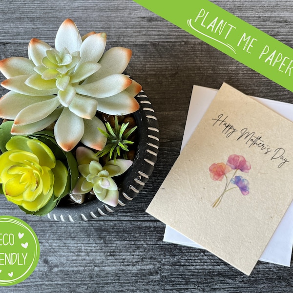 Mother's Day Card | Plant Me Seed Paper | Eco-Friendly
