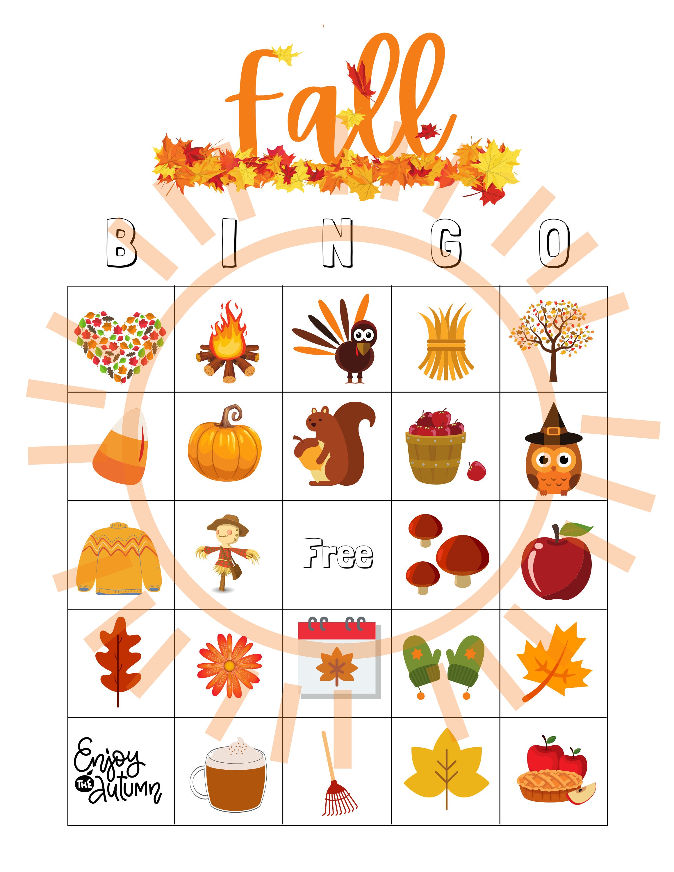 Fall Bingo Printable