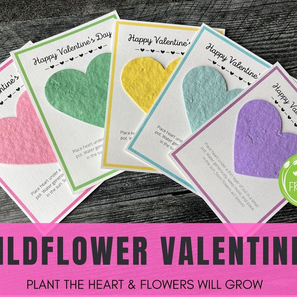 Classroom Valentines | Wildflower Valentines | Valentines for School
