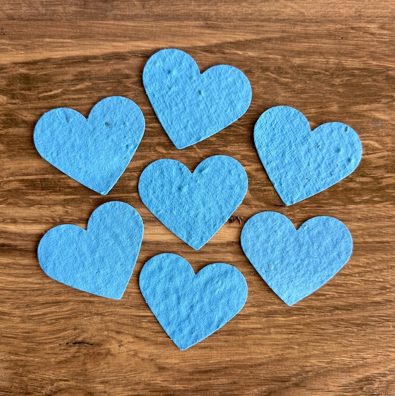 Earth Day Plantable Seed Paper Card: Eco-Friendly Blue Heart image 5