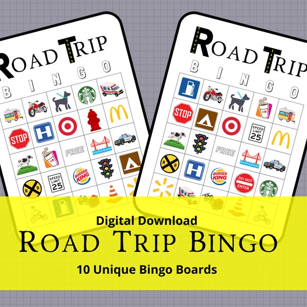 Road Trip Bingo | Car Bingo