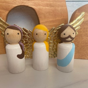 Easter Peg Doll Set Resurrection Toy Easter Decor image 3