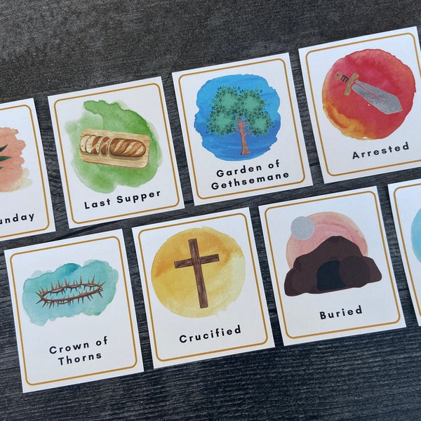 Easter Story Cards | Holy Week Story Cards