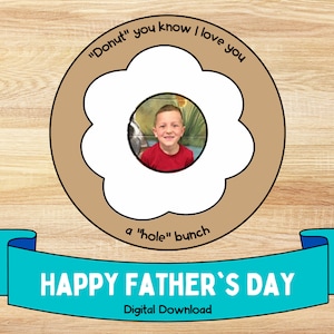 Vaderdagkaart | Gelukkige verjaardag papa | Donuts met papa