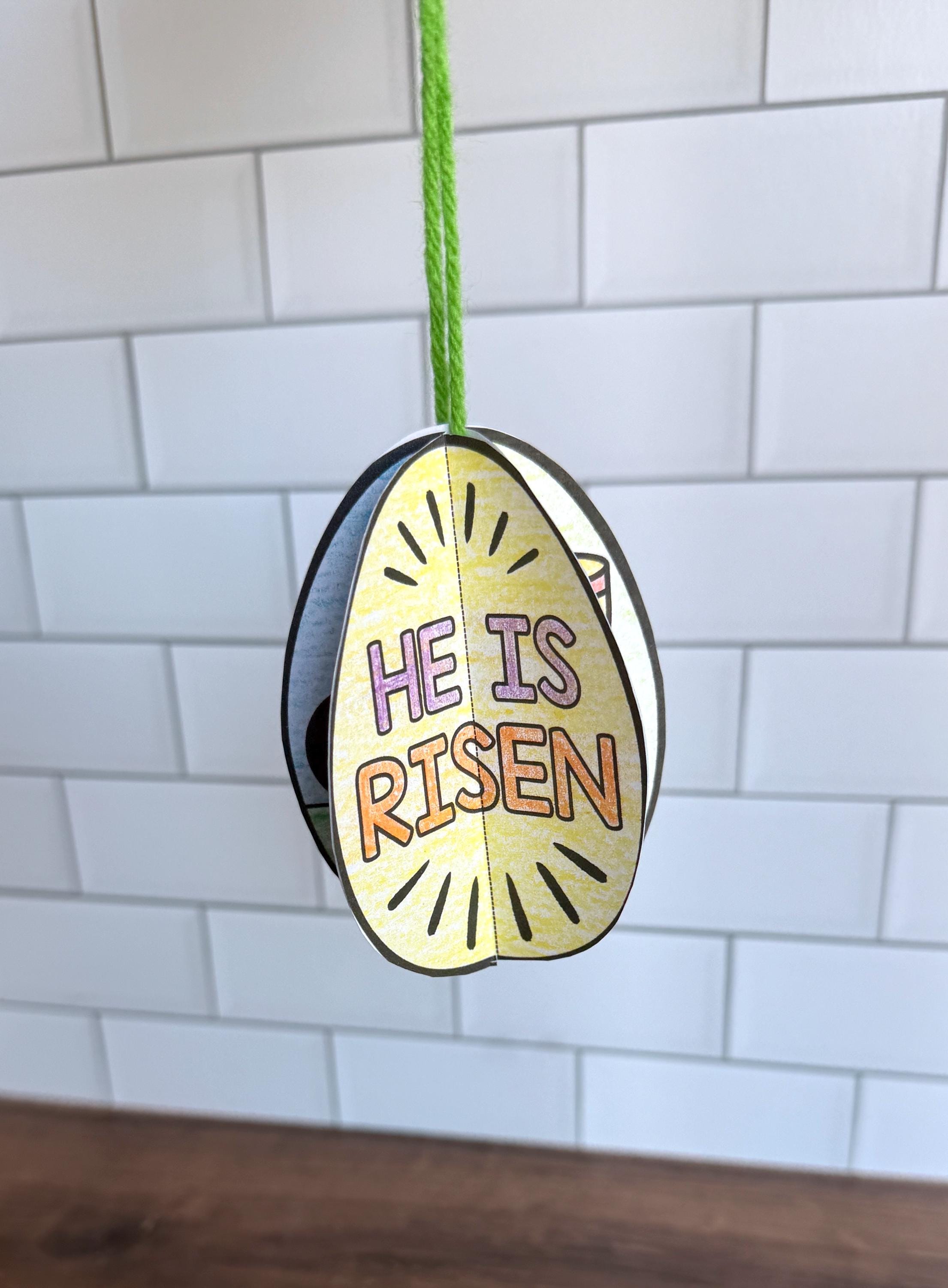 Easter Egg Coloring Craft, He is Risen Activity (digital Download) - Etsy