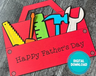 Happy Father&#39;s Day Craft | Toolbox Craft for Dad | Digital Download