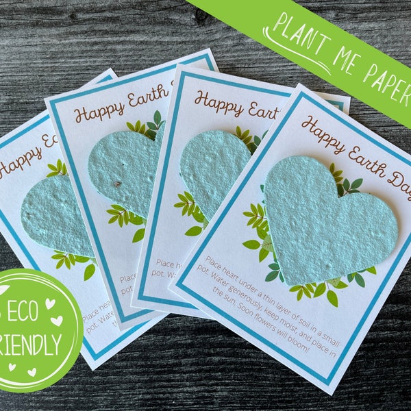 Earth Day Plantable Seed Paper Card | Plantable Seed Paper | Eco-Friendly